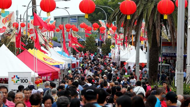 Hurstville hosts one of Sydney’s largest Lunar New Year festivals. Picture: Jeremy Ng