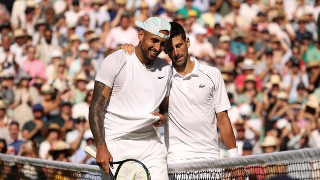 Nick Kyrgios (left) will be looking to go one better from his runner-up finish last year, while Novak Djokovic (right) is chasing a calendar Grand Slam. (Photo by Ryan Pierse/Getty Images)