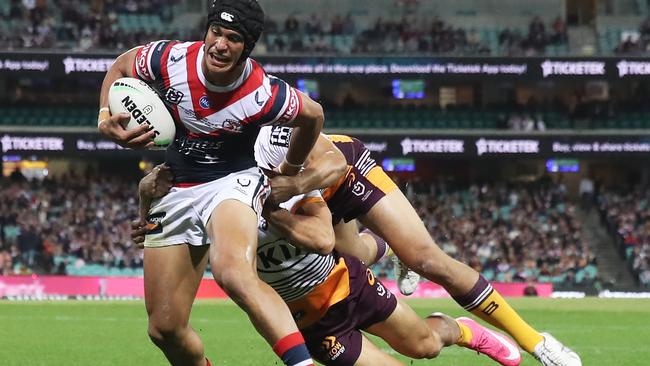 Suaalii ran 111m from 13 runs in his debut performance. Picture: Getty Images