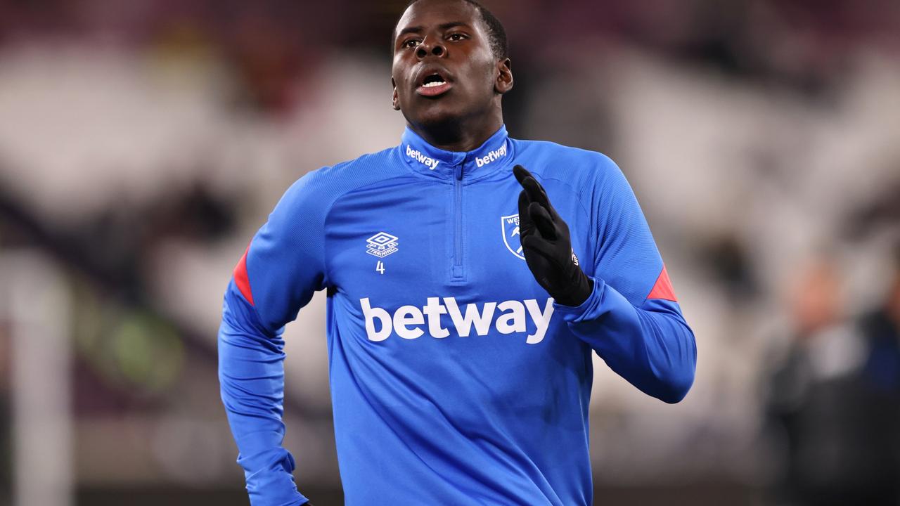 Kurt Zouma of West Ham United. Photo by Marc Atkins/Getty Images