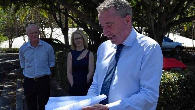 Page MP Kevin Hogan with a petition of 2000 signatures that he will give to Lismore City Council to reconsider the Lismore Square Expansion. Picture: Samantha Poate