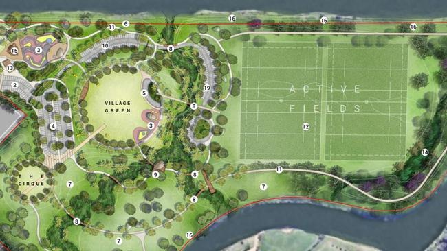 Artist Impression of Robina City Parklands. Supplied by: Gold Coast City Council