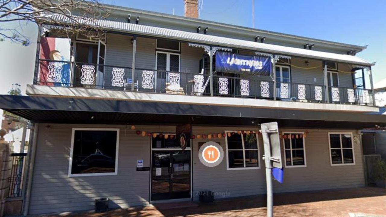 Melissa Judith Carney was kicked out of the Queenslander Hotel in Mary St (pictured) for drunken behaviour and subsequently kicked a cop trying to arrest her in the face.