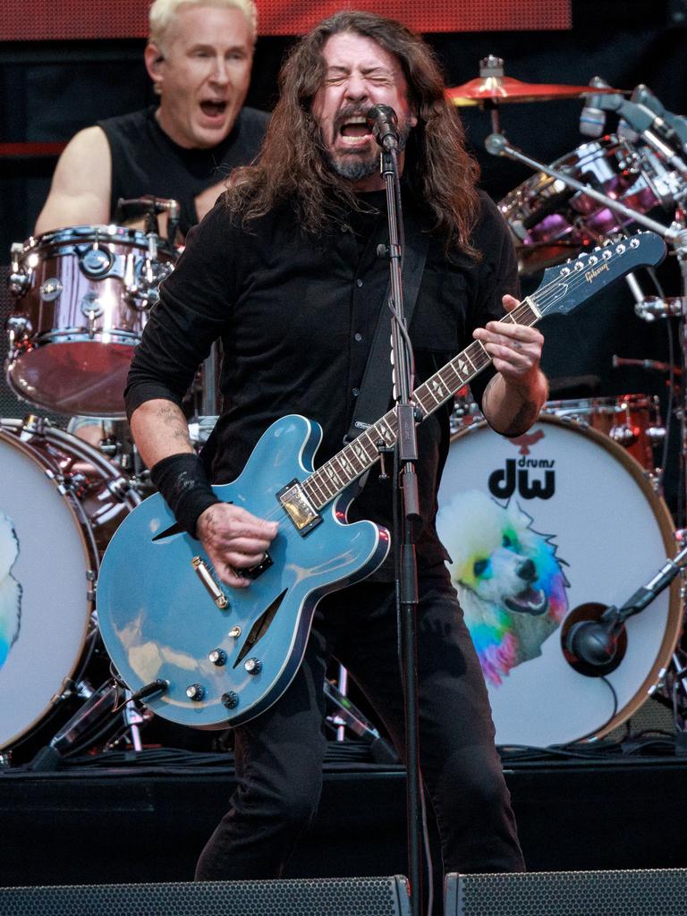 The Foo Fighters frontman was the one to announce the news of his new child. Picture: David Geraghty