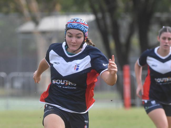 Kirwan State High School hosts St Patrick's College, Mackay, in round 1 of the 2025 Aaron Payne Cup. Senior Girls. Picture: Evan Morgan