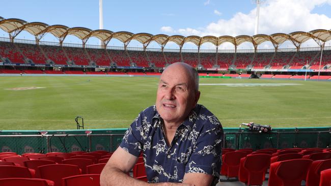 Tony Cochrane talks aboutthe business of concerts at Metricon Stadium. Picture Glenn Hampson.