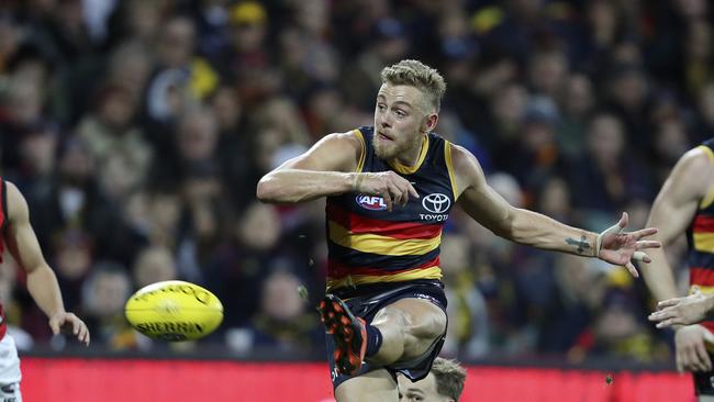 Crows’ Hugh Greenwood has been linked with a move to Gold Coast: Picture SARAH REED