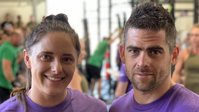 CrossFit gurus Tenielle Kattenberg and Kurt Brunker at the 2022 Mackay Mayhem event. Picture: Duncan Evans