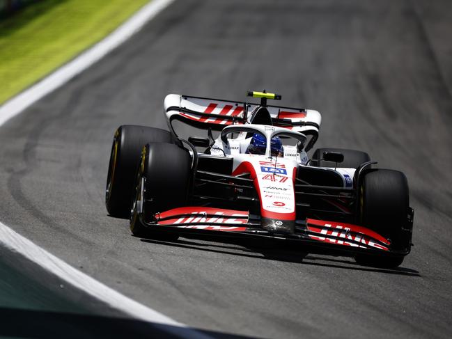 Mick Schumacher drives his Haas at the F1 Brazilian Grand Prix. Picture: Chris Graythen/Getty Images