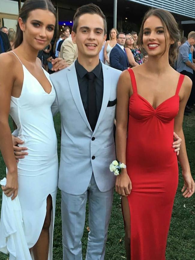 Climate pest Eric Herbert with his instafamous model sisters Elisha and Renee Herbert,