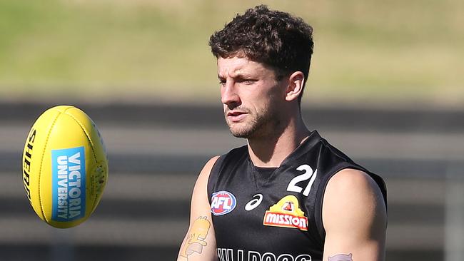 Tom Liberatore was one of the matchwinners for the Western Bulldogs. Picture: Michael Klein.