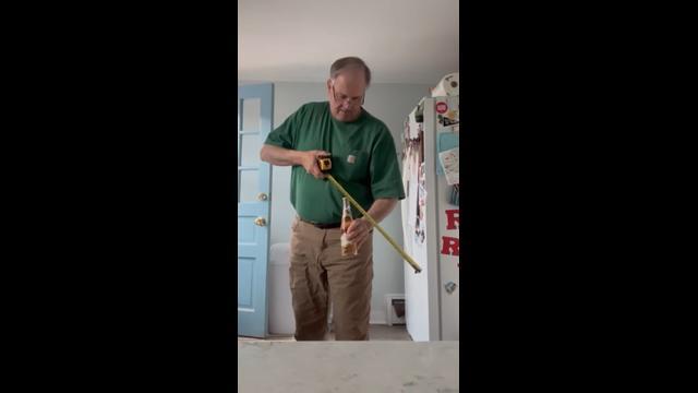 Dad has the ultimate hack for opening a beer