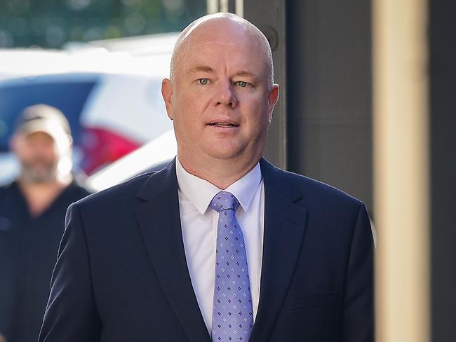 Simon Patterson, the estranged husband of Erin Patterson, arrives at court to give evidence. Picture: Ian Currie