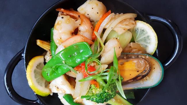 FRESH IS BEST: Seafood combination in black pepper sauce at Pearl Garden Chinese Restaurant in Woree.