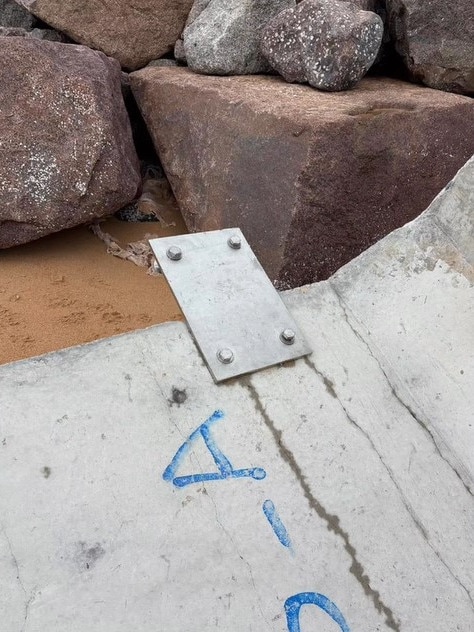 Wild weather has caused havoc at the new Dundee Beach boat ramp upgrades. Picture: Supplied.