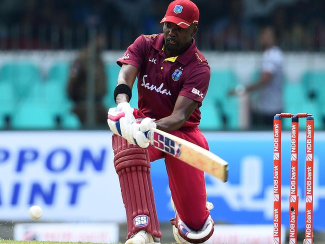 West Indies' Darren Bravo plays a shot during the first one day international cricket match between Sri Lanka and West Indies at the Sinhalese Sports Club International Cricket Stadium in Colombo in February.