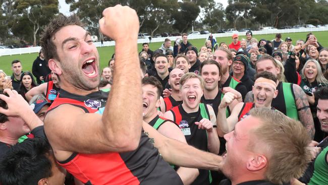 Michael Cardamone was crucial to Aquinas’ premiership push in 2019. Picture: David Crosling