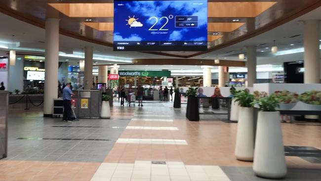 The Hyperdome’s empty food court looking towards Woolworths which is set to move to new premises at the northern end of the centre.