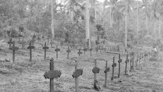 The graves of Ambon, where Australian soldiers were massacred in February 1942. Source: Australian War Memorial