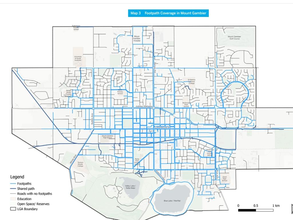 Mount Gambier Council footpath and shared path Masterplan | The Advertiser