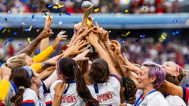 The USWNT are the most likely winners of the 2023 tournament, having won the World Cup on four previous occasions. Picture: Mikoaj Barbanell/SOPA Images/LightRocket via Getty Images