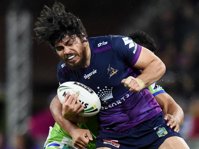 Secondrower Tohu Harris will do the hard yards for the Storm. Picture: AAP