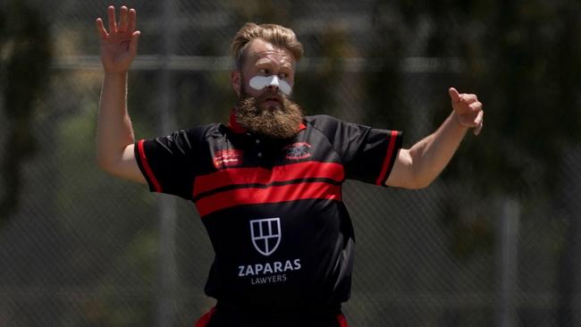 Michael Pratt in action for West Coburg.