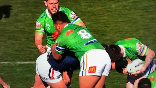 Canberra are the kings of the one-on-one strip. Picture: Fox Sports