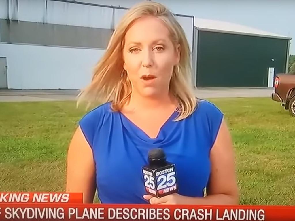 The reporter made the blunder on live TV.