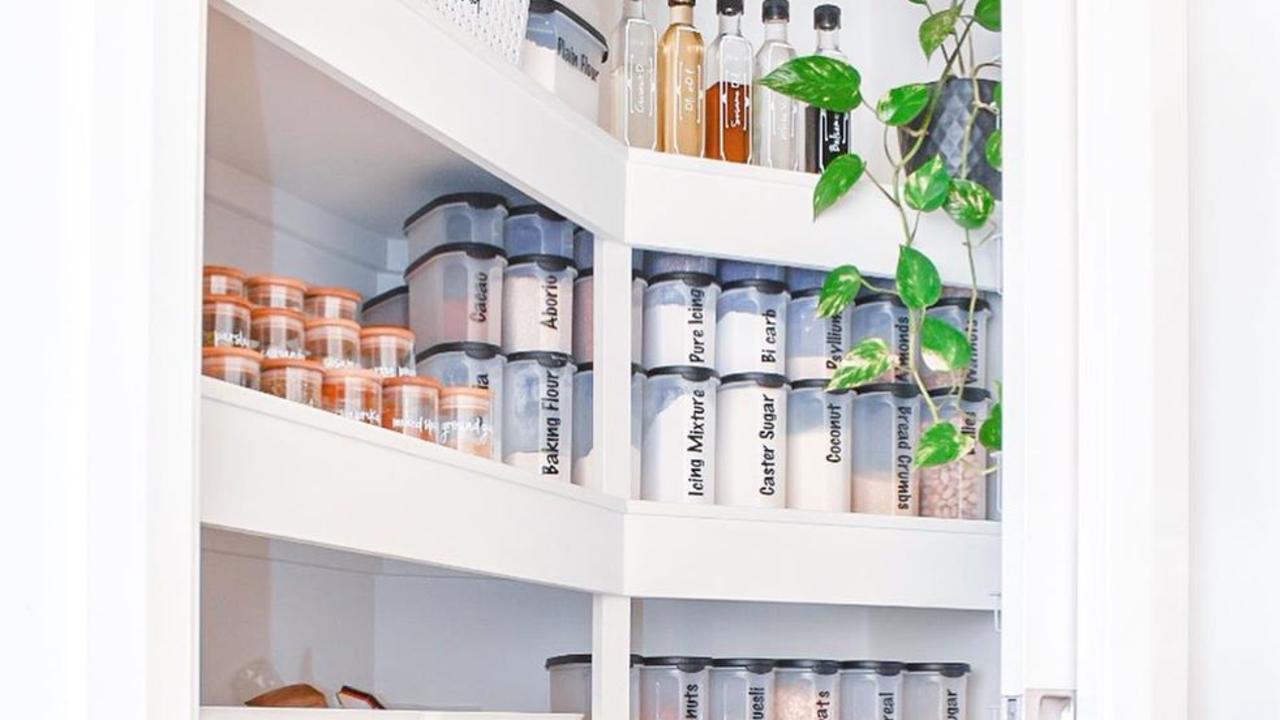 What is the obsession with decanting everything and storing in labelled jars? Picture: Instagram/myhomestyle89