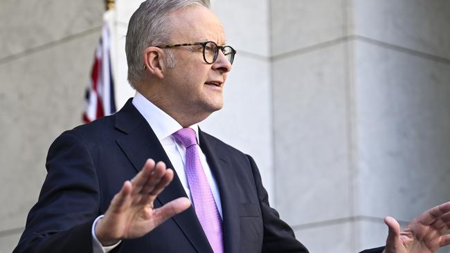 Mr Albanese said he wanted to make Labor “the natural party of government”. Picture: NewsWire / Martin Ollman