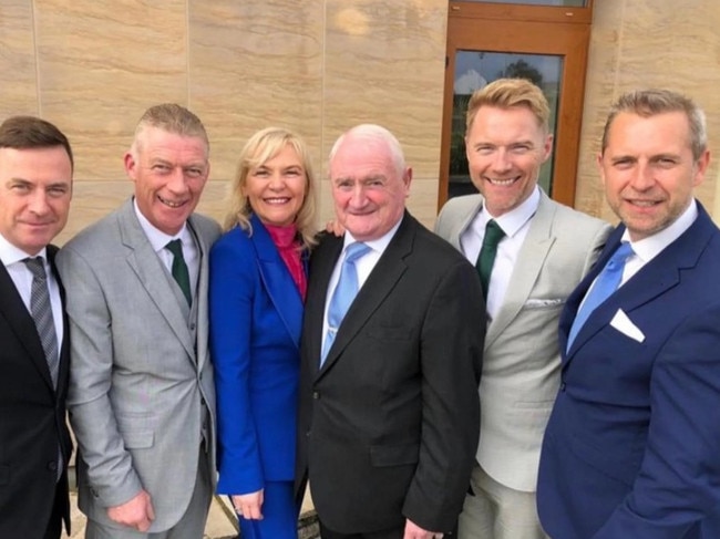 Ciaran Keating (second from the left), in his 50s, was killed in a car crash. Picture: Instagram