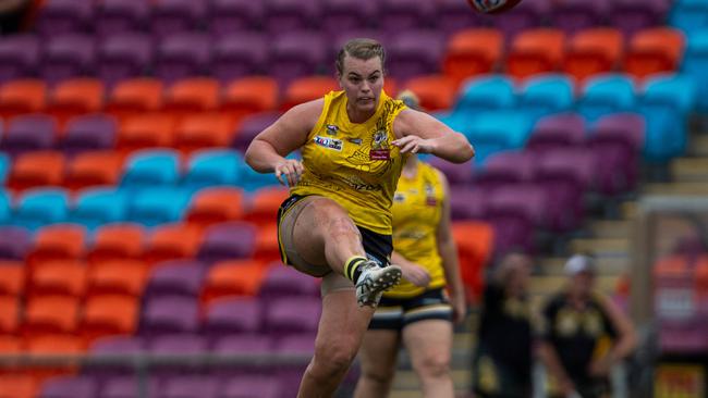 Jacqueline Anyon-Smith in the St Mary's vs Nightcliff Tigers 2023-24 NTFL women's qualifying final. Picture: Pema Tamang Pakhrin