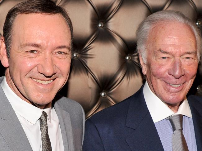 (FILES) This file photo taken on April 15, 2013 shows US actor Kevin Spacey (L) and Canadian actor Christopher Plummer attending the 13th annual Monte Cristo Awards at The Edison Ballroom in New York City.    Veteran actor Christopher Plummer will replace fallen star Kevin Spacey in the Ridley Scott police drama "All the Money in the World," a source at Sony said on November 9, 2017. / AFP PHOTO / GETTY IMAGES NORTH AMERICA / Stephen Lovekin