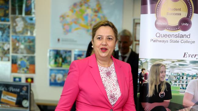 Queensland Premier Annastacia Palaszczuk at Queensland Pathways State College for a funding announcement. Coorparoo Monday 4th December 2023 Picture David Clark