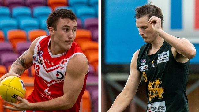 Joshua Saltalamacchia for Waratah and Jack Musgrove for St Mary's in the 2024-25 NTFL season.