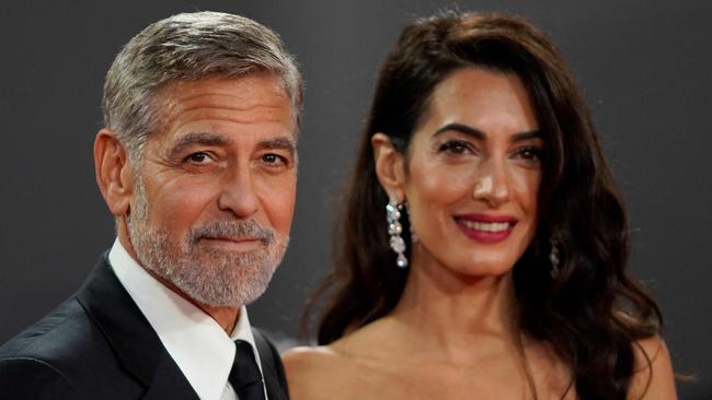 Human rights barrister Amal Clooney and her husband, actor George Clooney. Picture: AFP