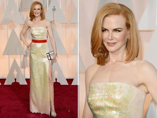 Nicole Kidman at the Oscars 2015 red carpet. Picture: Getty