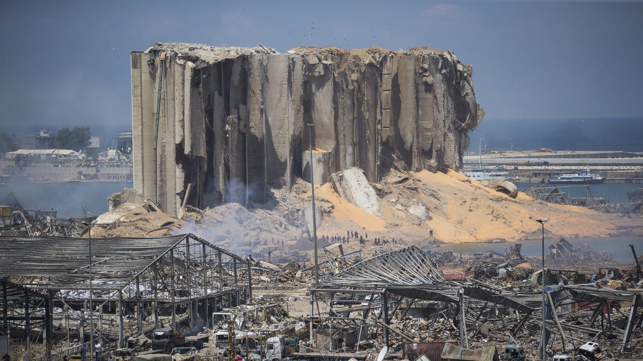 Destroyed buildings after a massive explosion occurred at the port on August 5, 2020 in Beirut, Lebanon. Picture: Daniel Carde/Getty Images