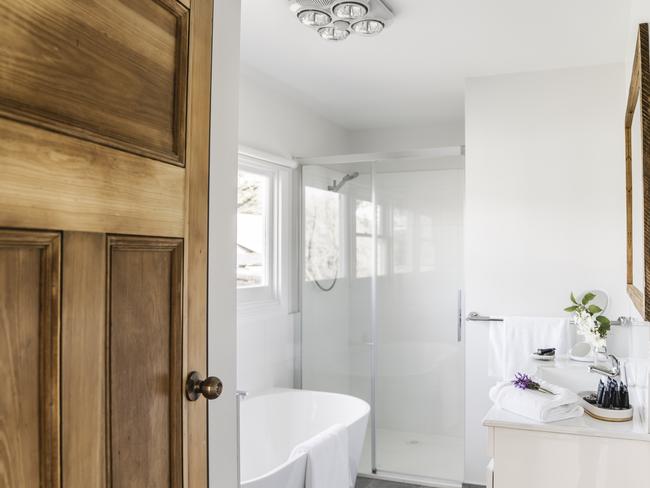 The cottage’s second bathroom with deep, free-standing bath. Picture: Joe Chelkowski