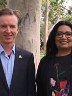 Doig with Greens MP Mehreen Faruqi.