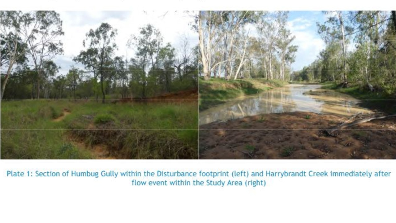 Humbug Gully creek will be diverted to Harrybandt through a 1.3km diversion channel. Photo: Peabody Energy