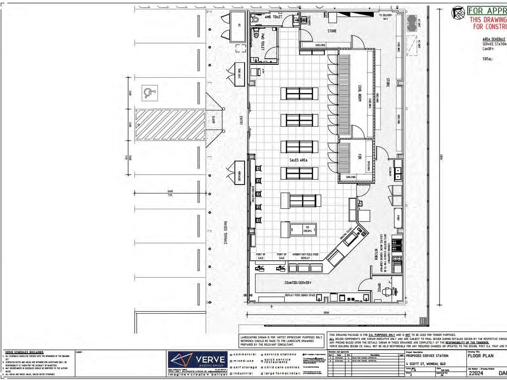 New plans have been revealed for the approved service station for Wondai. Image: SBRC.