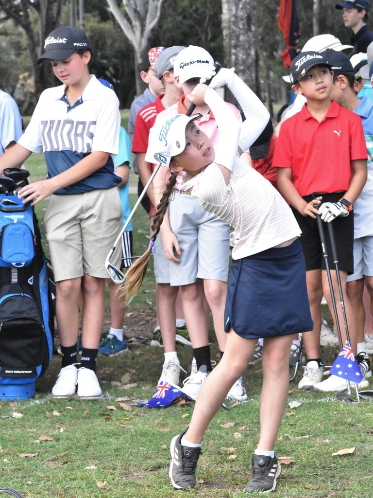 Sydney's Alexandra Thorne taking part in the shootout at the Rockhampton Golf Club in the lead-up to the US Kids Golf Foundation Australian Open being played on September 27 and 28.