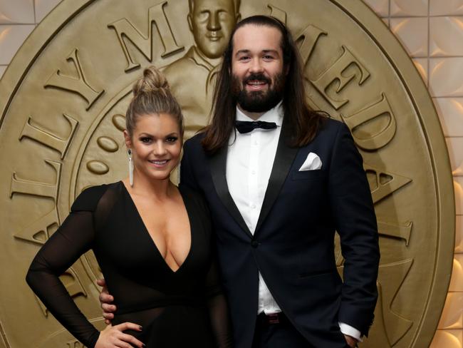 Aaron Woods with his wife Sarah. Picture: Gregg Porteous