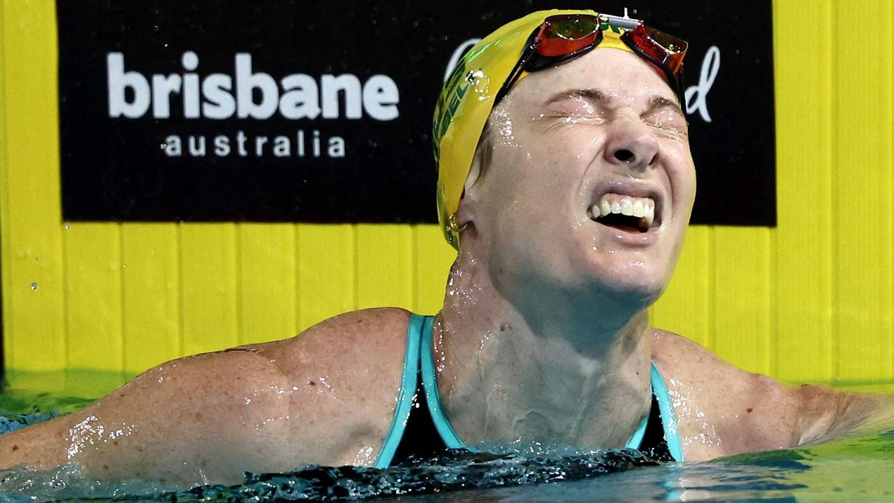 Cate Campbell just missed the women’s 100m freestyle final. (Photo by DAVID GRAY / AFP)