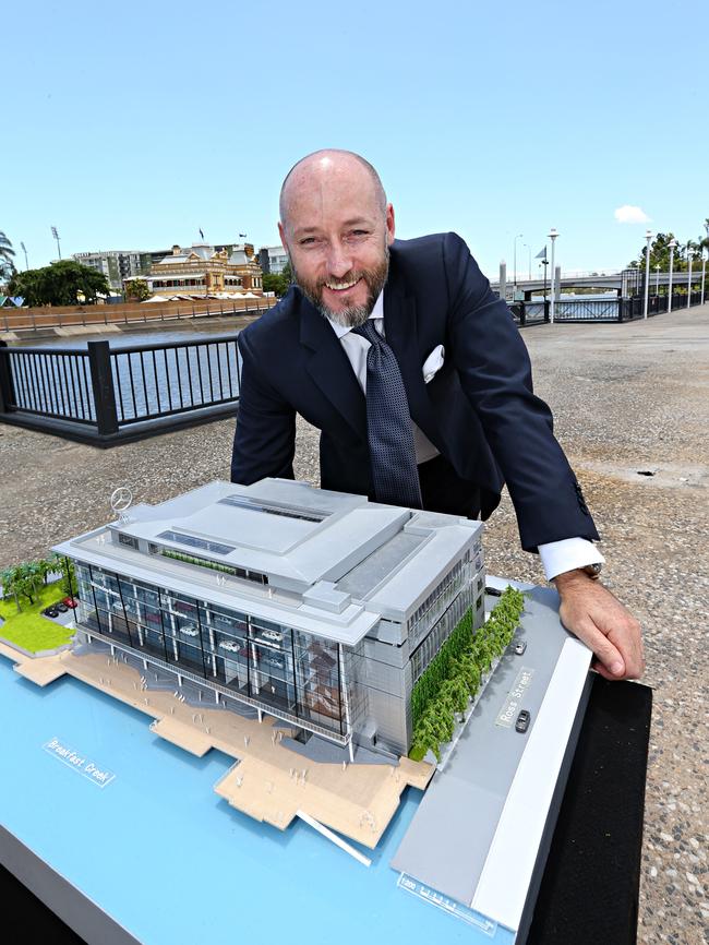 Shane Parkins head of Mercedes Banz at the site of the new Autohaus at Newstead. Picture: Annette Dew