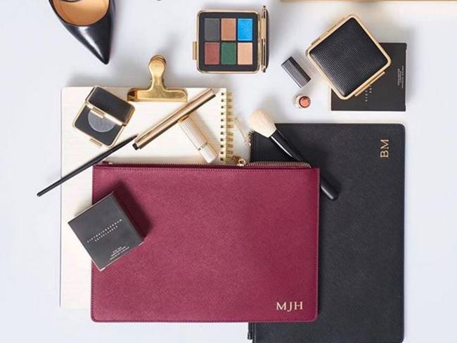 The Daily Edited jumped on the personalisation craze with its monogrammed leather goods.