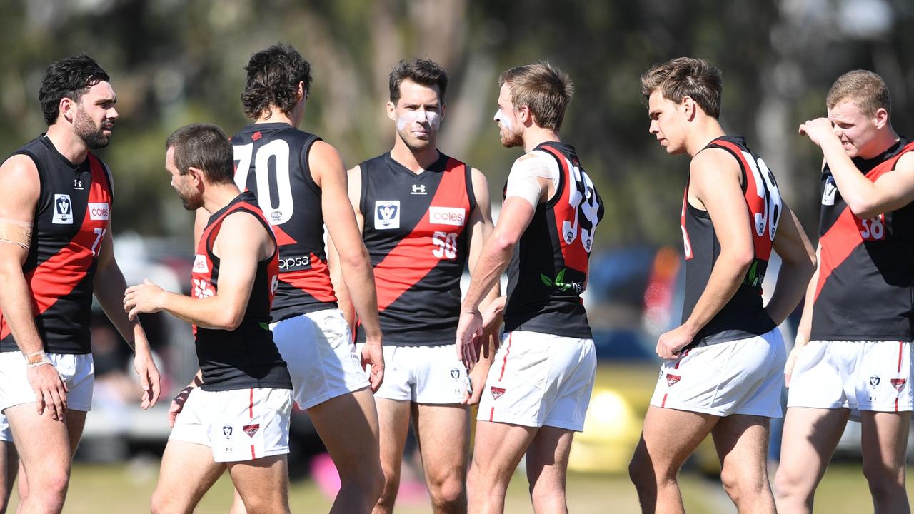 Alex Rance joins Essendon's VFL team against the Southport Sharks at Fankhauser Reserve on the Gold Coast. Picture: Deion Menzies, Highflyer Images