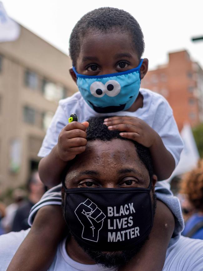 Joe Biden supporters in Washington Square Park. Picture: AFP